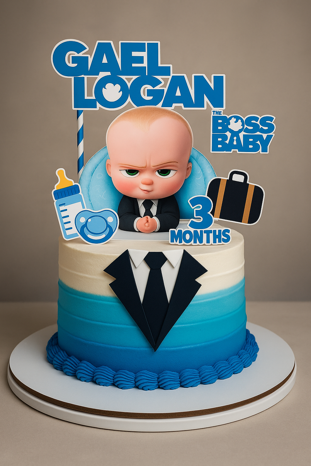 Boss Baby Power Designer Cake Online in Meerut by The Baking Kaur – Premium Birthday, Wedding & Anniversary Cakes