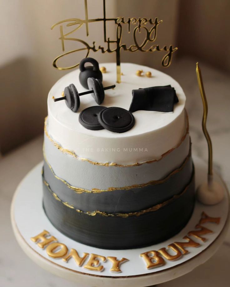 Gym Birthday Cake Designer Cake Online in Meerut by The Baking Kaur – Premium Birthday, Wedding & Anniversary Cakes