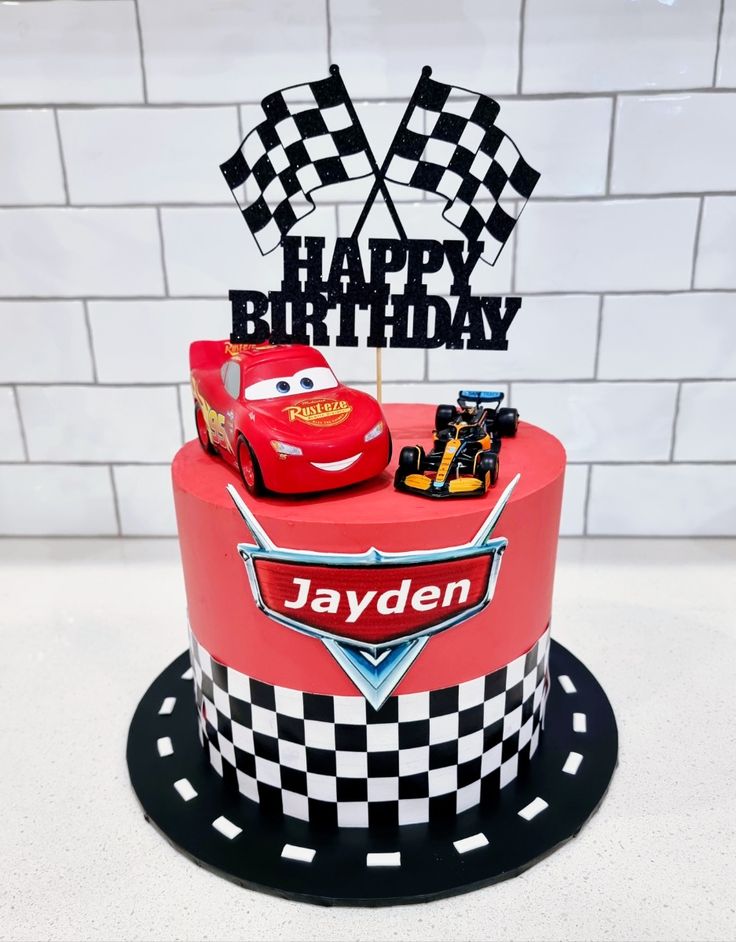 Race Car Cake Designer Cake Online in Meerut by The Baking Kaur – Premium Birthday, Wedding & Anniversary Cakes