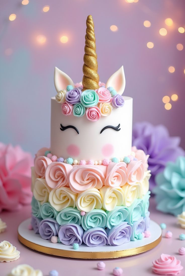 Magical 2-Tier Unicorn Cake Designer Cake Online in Meerut by The Baking Kaur – Premium Birthday, Wedding & Anniversary Cakes