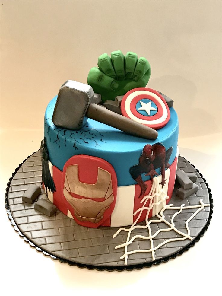Avengers theme birthday cake Designer Cake Online in Meerut by The Baking Kaur – Premium Birthday, Wedding & Anniversary Cakes