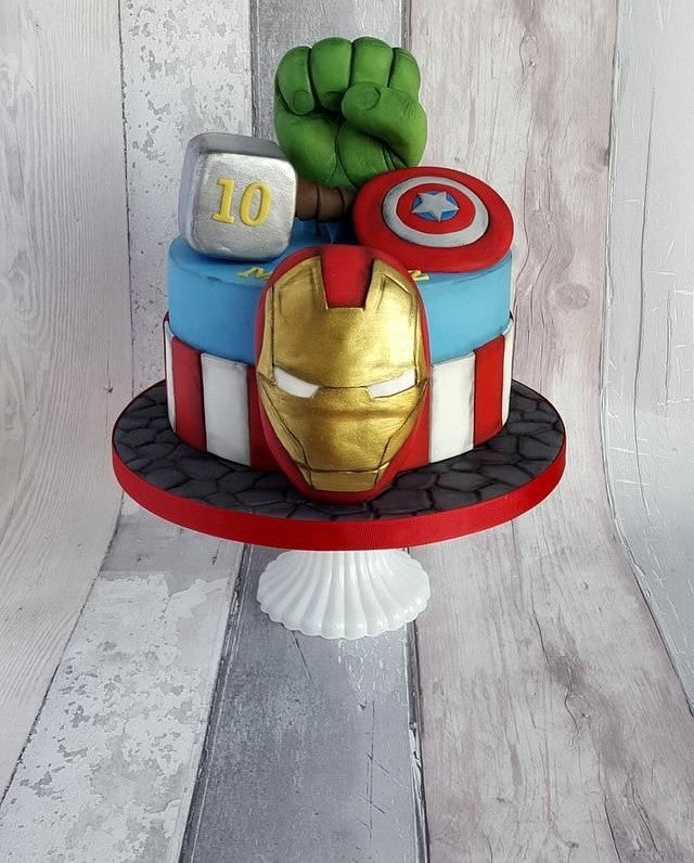 Avengers theme cake Designer Cake Online in Meerut by The Baking Kaur – Premium Birthday, Wedding & Anniversary Cakes