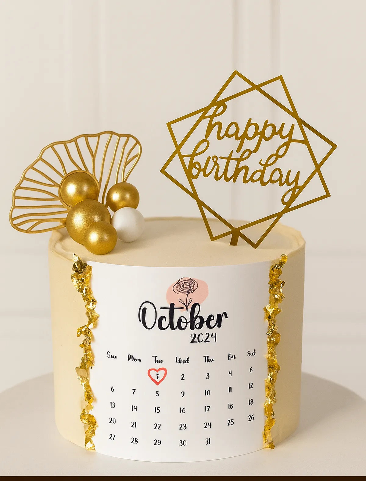 Couple Anniversary Calendar Cake — eggless anniversary cake by The Baking Kaur, Meerut