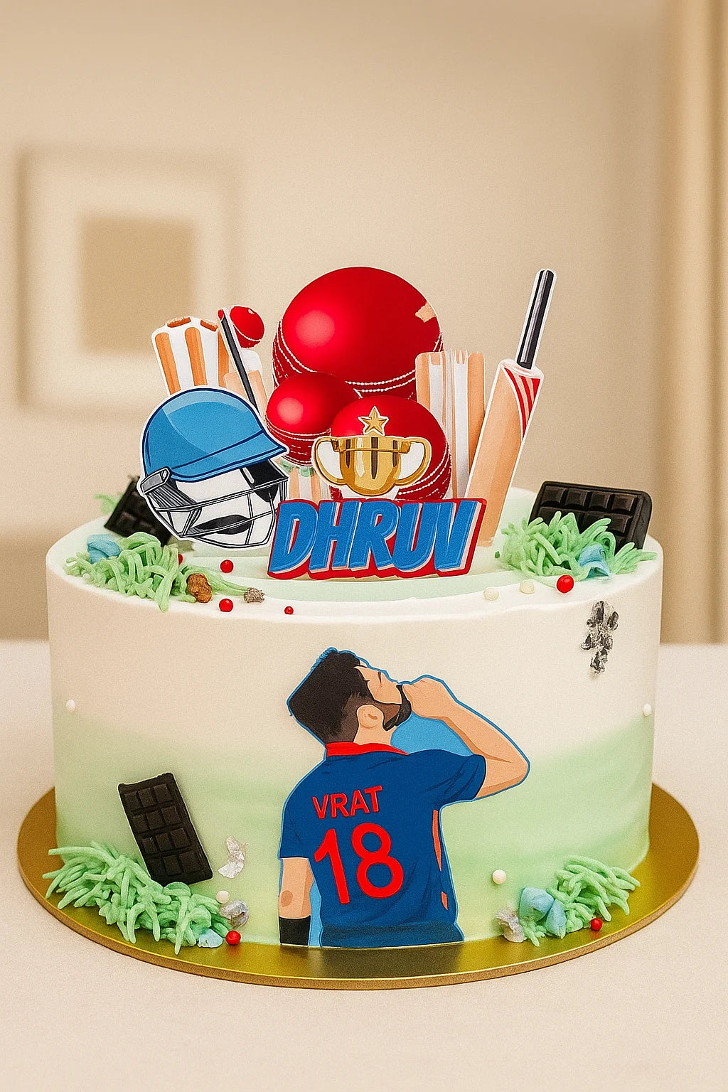Cricket Stadium Theme Cake — eggless anniversary cake by The Baking Kaur, Meerut