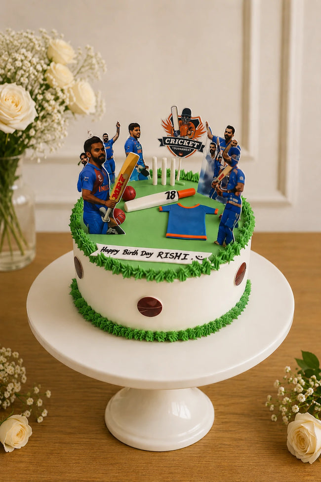 Cricket Sports Theme Cake