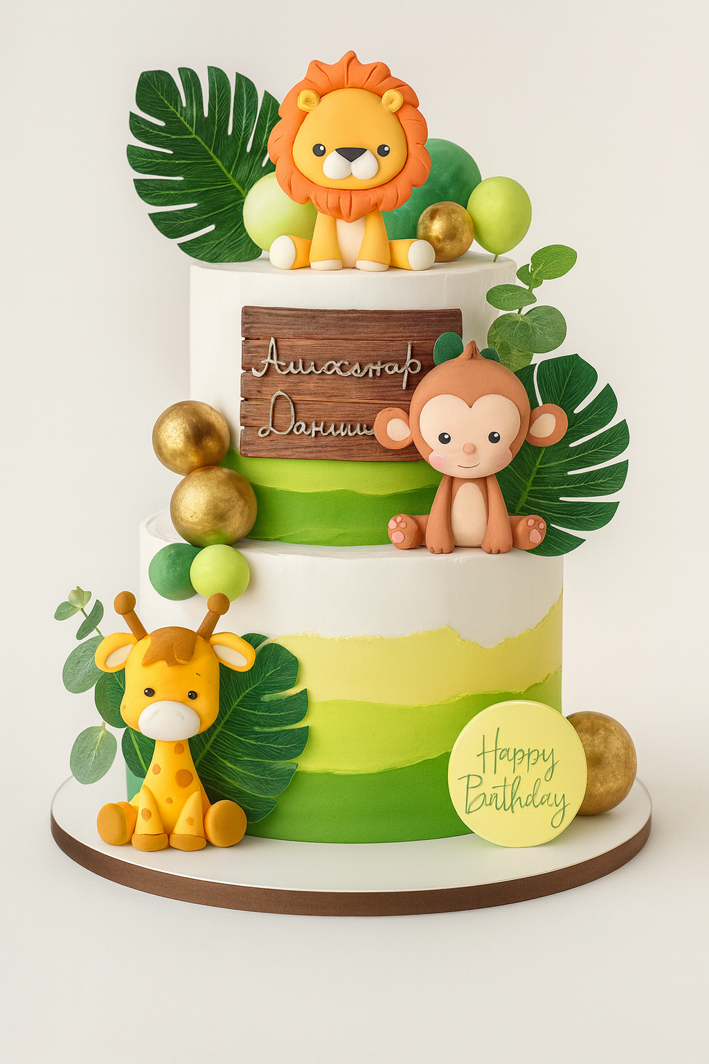 Safari Theme Cake Designer Cake Online in Meerut by The Baking Kaur – Premium Birthday, Wedding & Anniversary Cakes