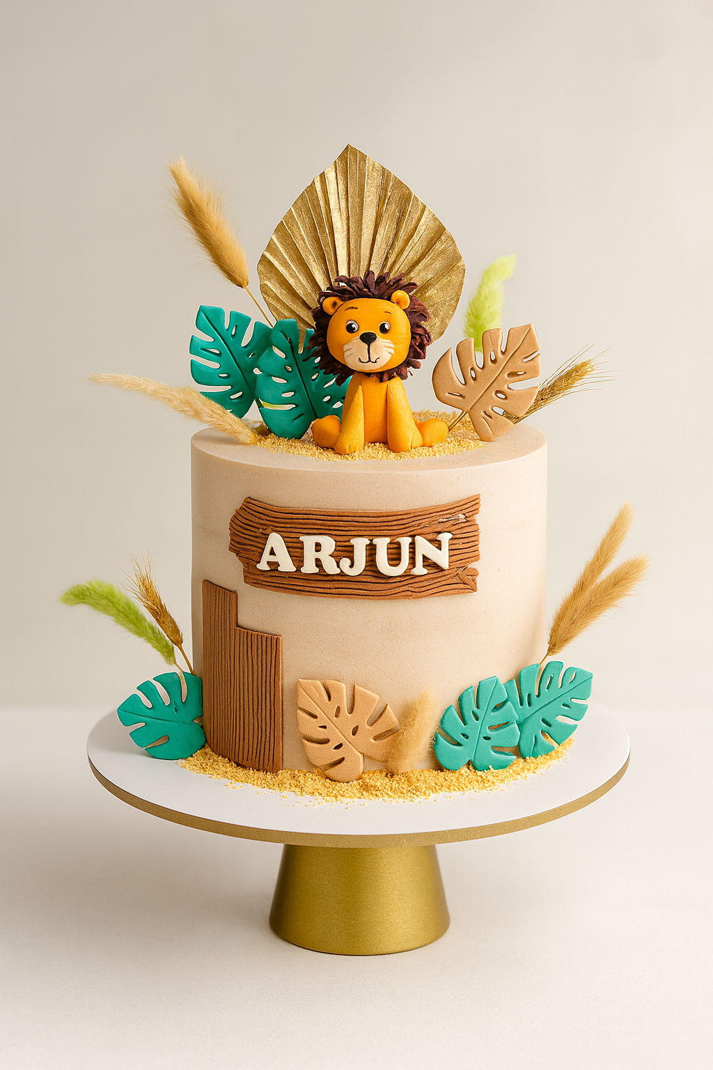 Jungle Safari Animal Cake Designer Cake Online in Meerut by The Baking Kaur – Premium Birthday, Wedding & Anniversary Cakes