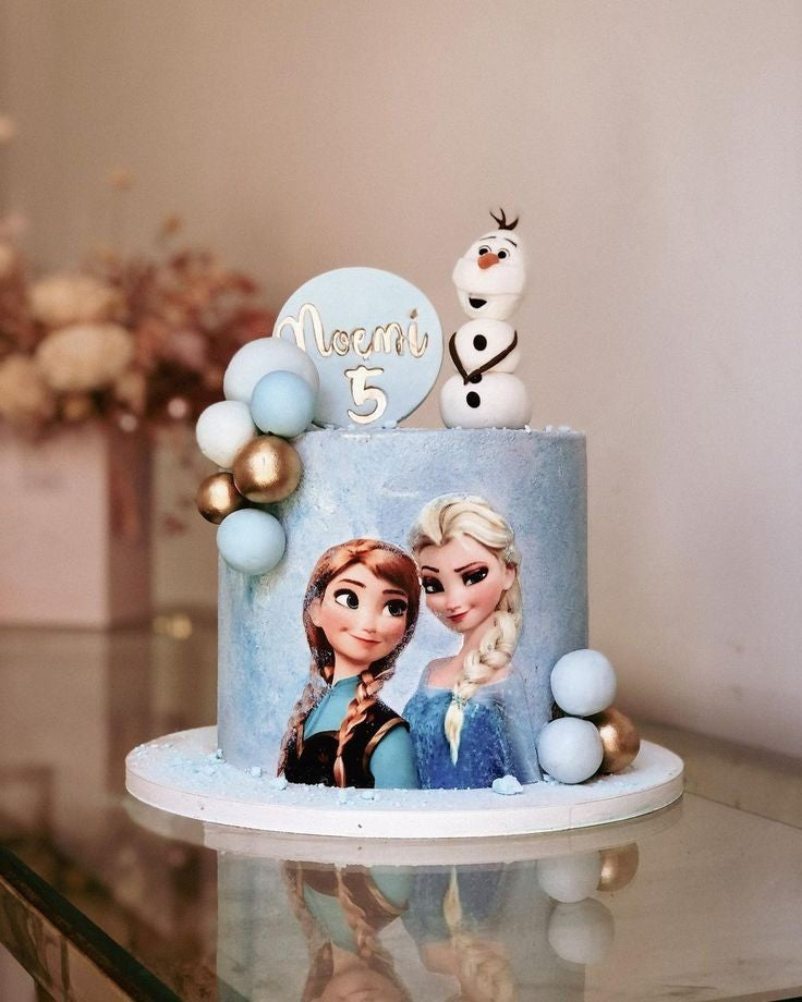 Artistic frozen cake designs. Designer Cake Online in Meerut by The Baking Kaur – Premium Birthday, Wedding & Anniversary Cakes