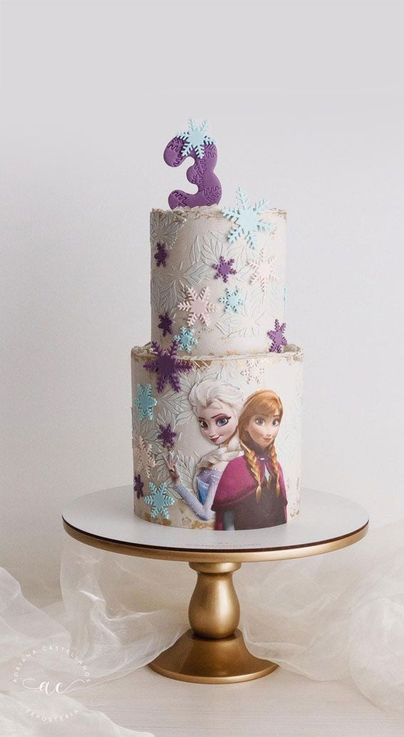 Artistic frozen elegant cake designs Designer Cake Online in Meerut by The Baking Kaur – Premium Birthday, Wedding & Anniversary Cakes
