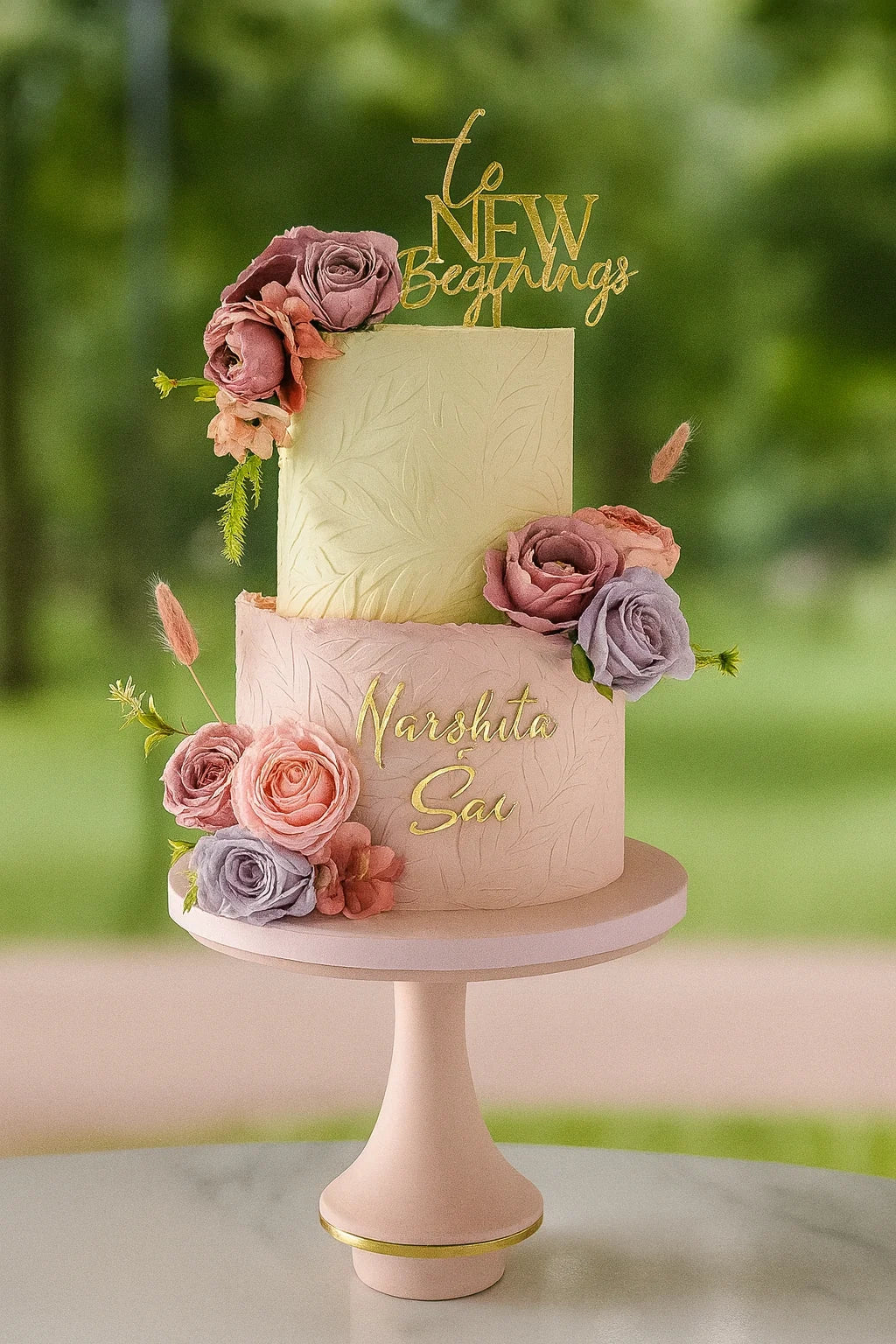 Grand Affair Wedding Cake two tier wedding cake in Meerut by The Baking Kaur — grand multi-tiered design with regal accents perfect for large celebrations. Perfect for weddings, engagements, and anniversary celebrations.