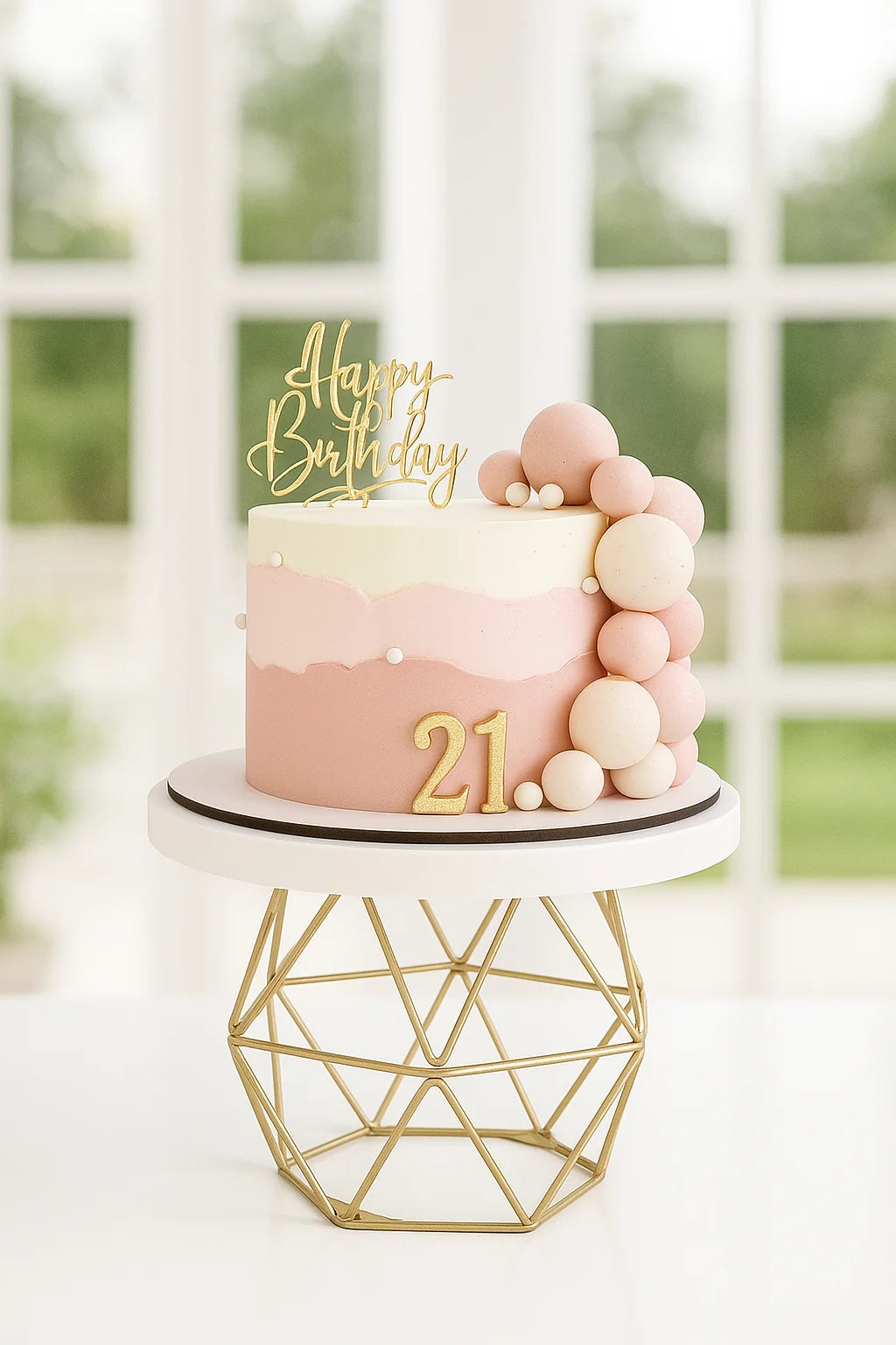 Heartline Glow Birthday Cake