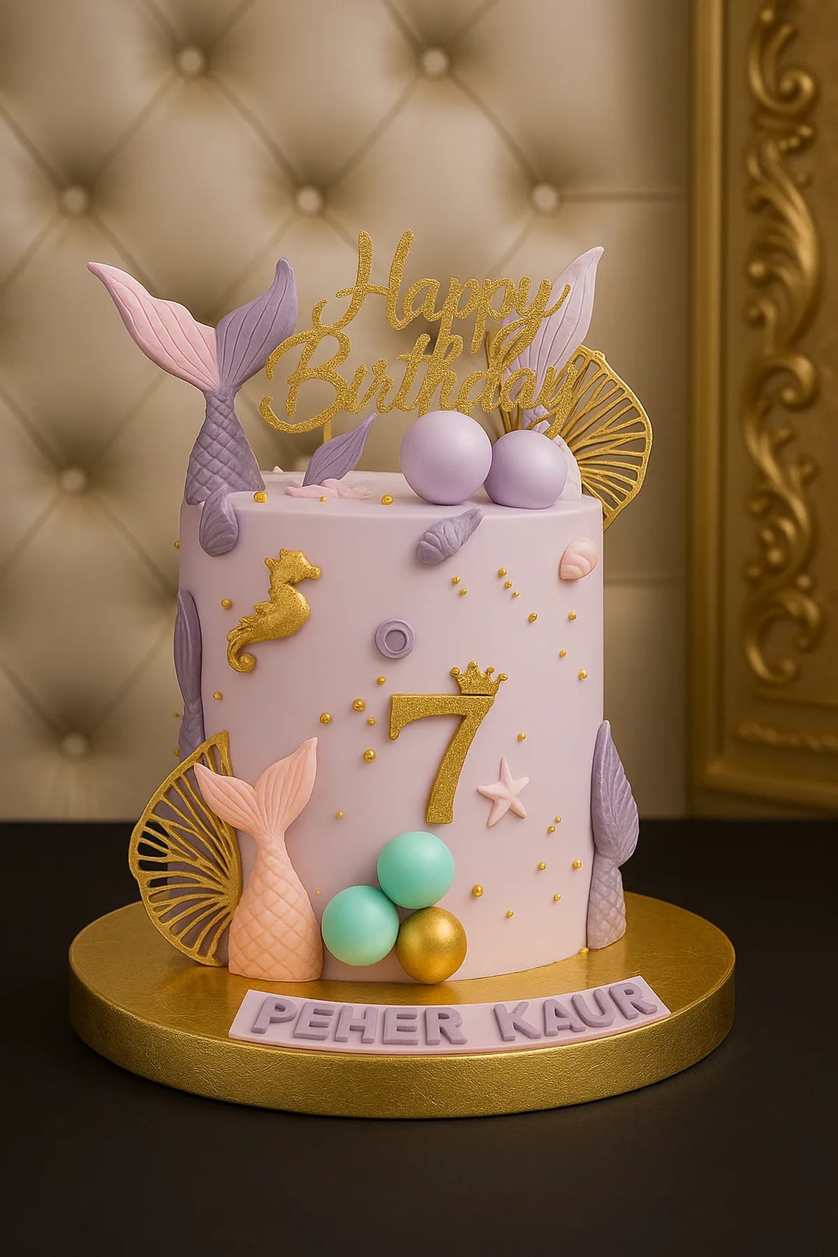 Mermaid Theme Cake in Meerut-The Baking Kaur