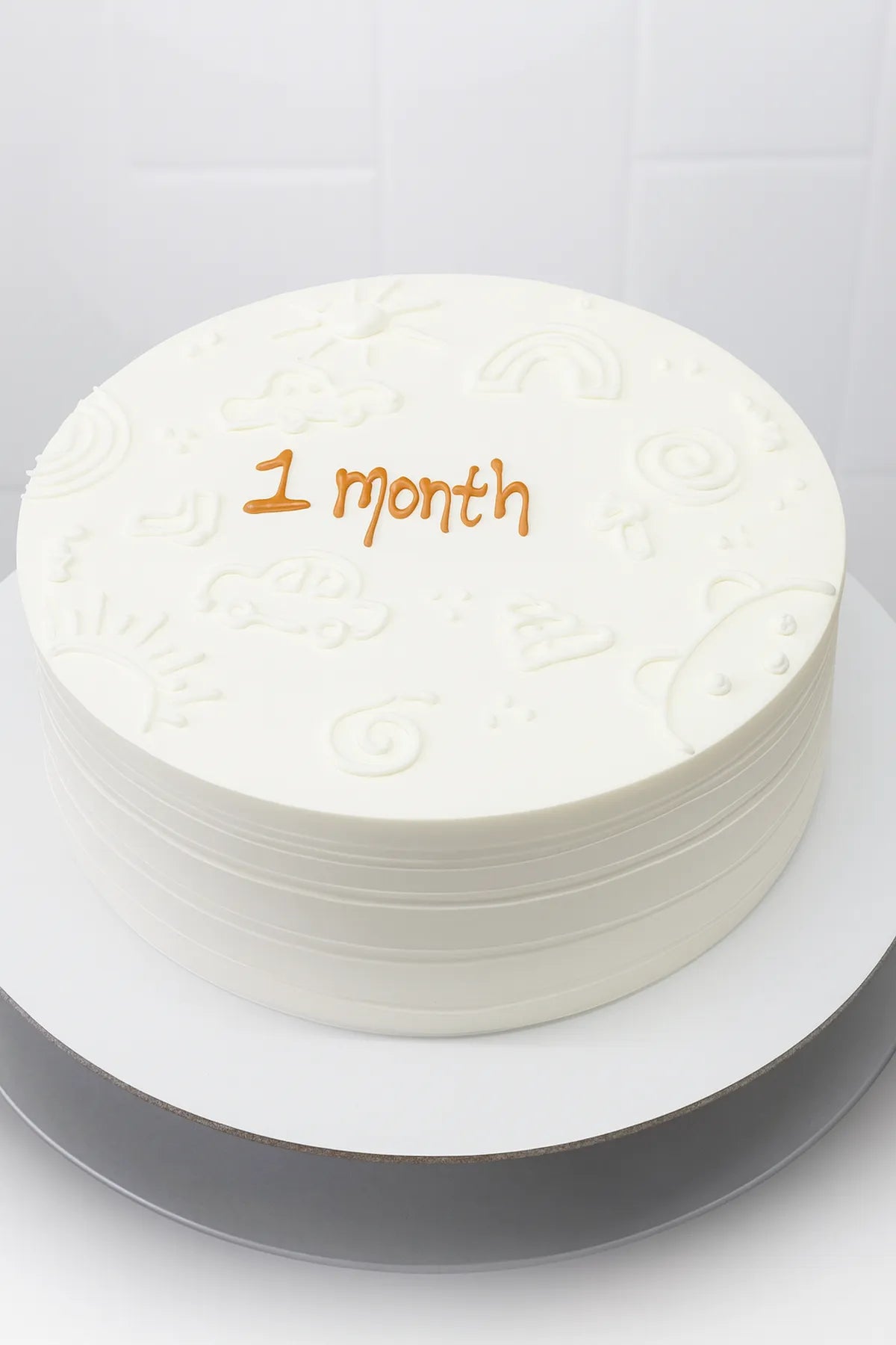 Month Birthday Cream Designer Cake in Meerut-The Baking Kaur