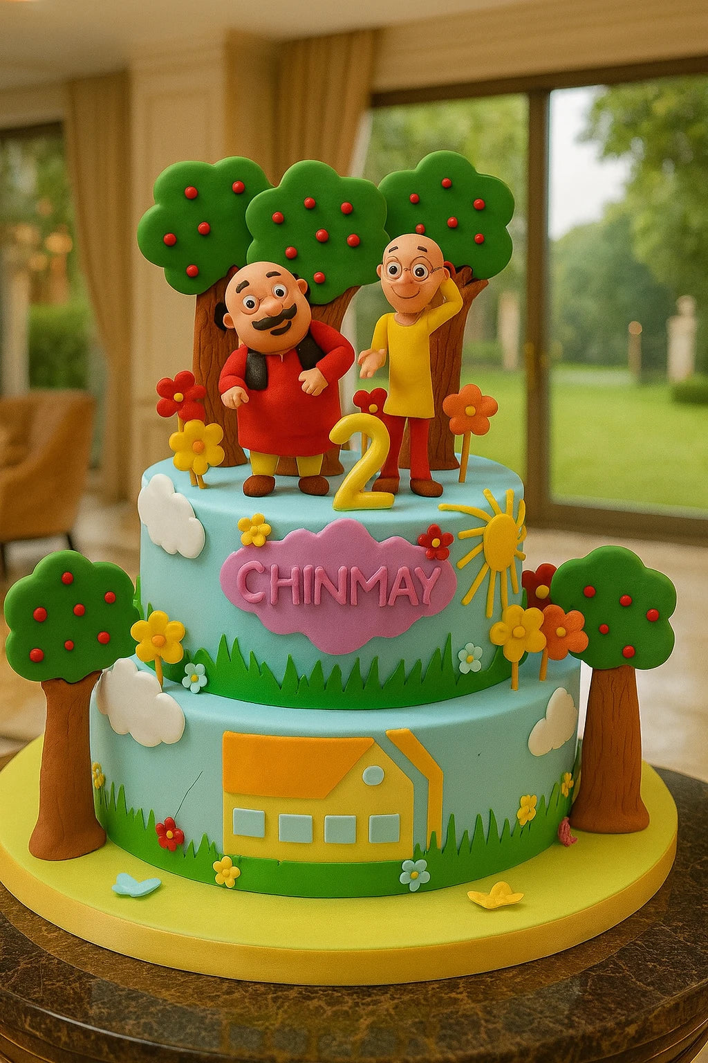 Motu Patlu Cake for Boys — eggless anniversary cake by The Baking Kaur, Meerut