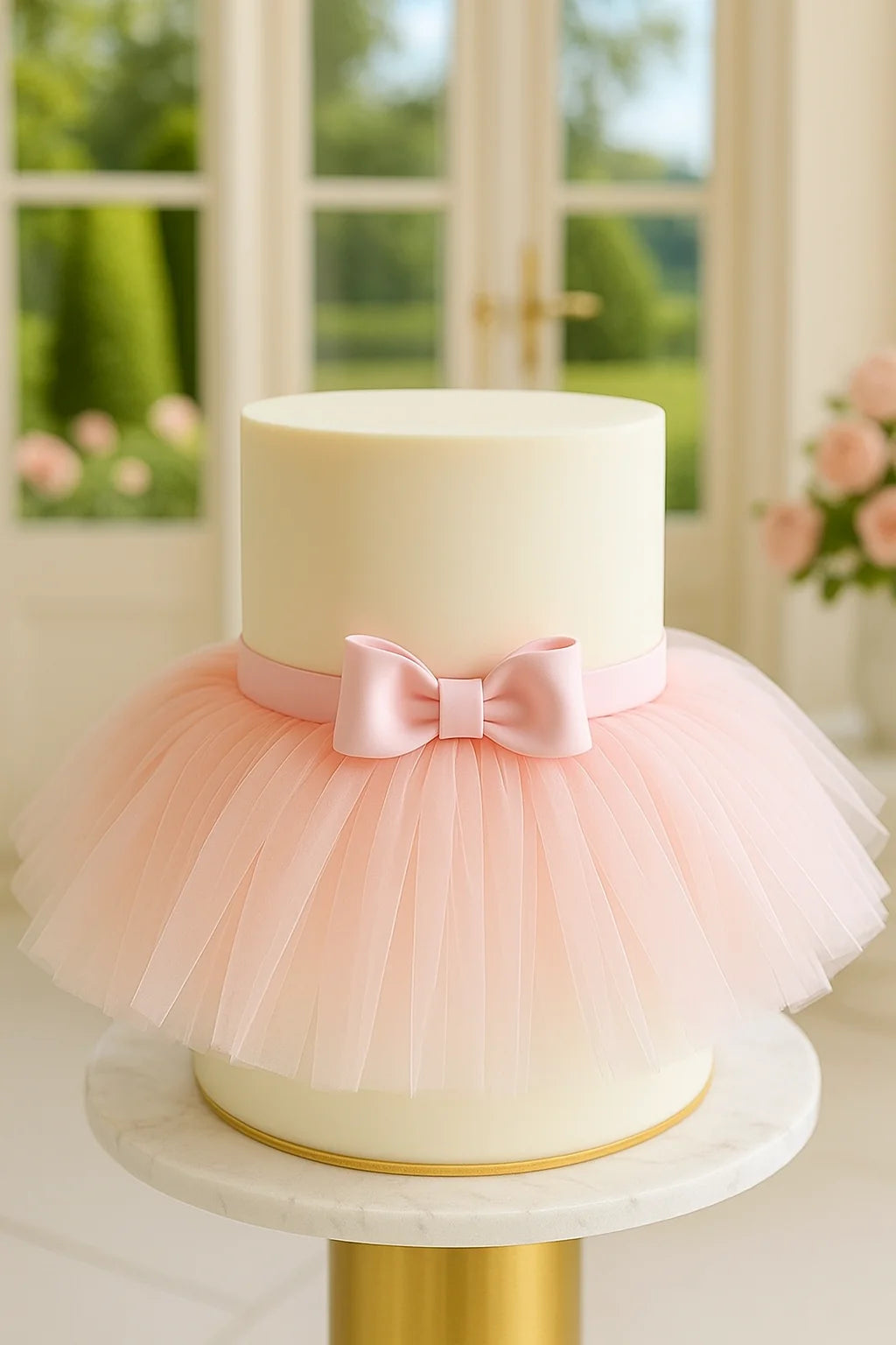 Pastel Theme Girl Baby Cake