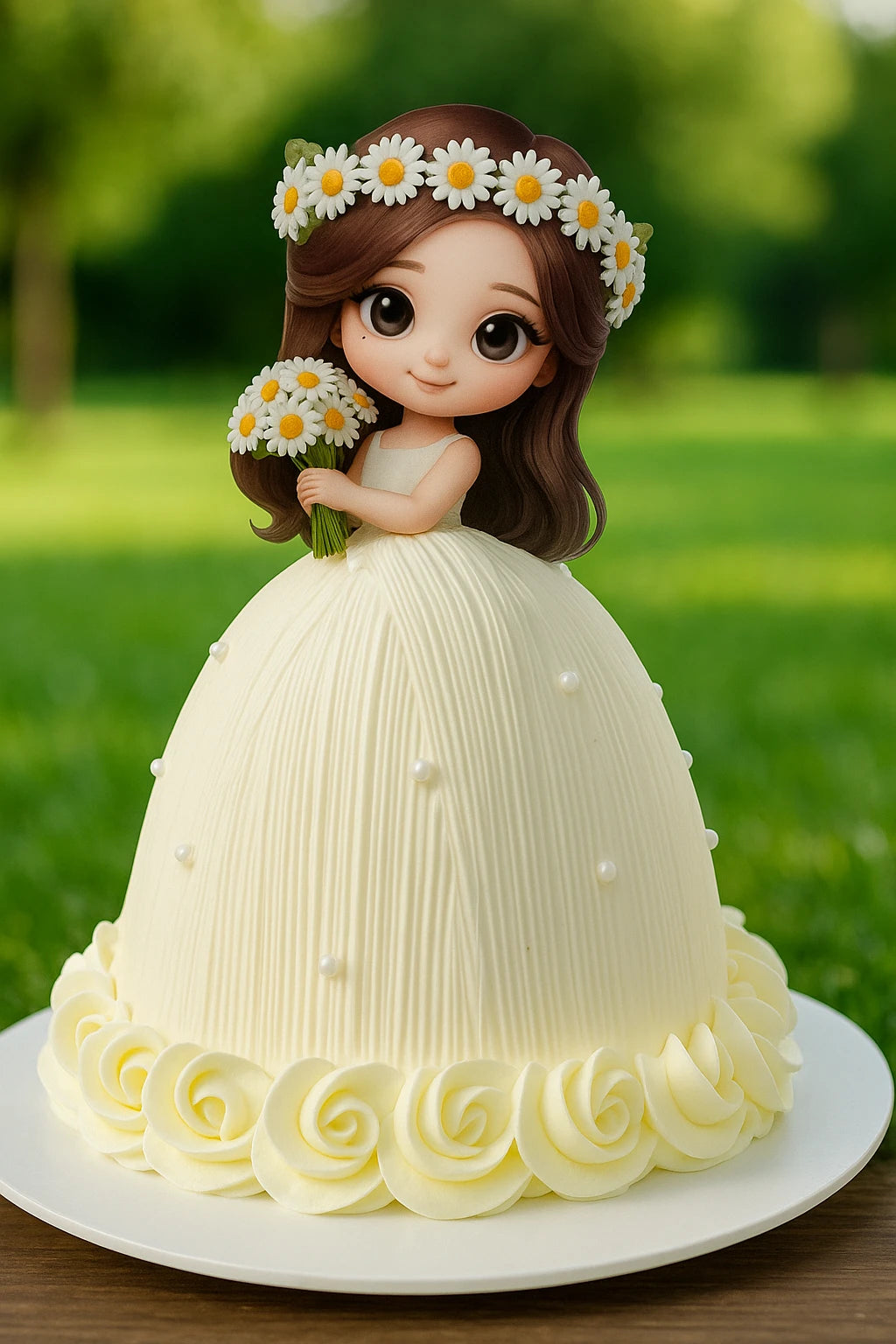 Pink Crown Princess Baby Girl Cake