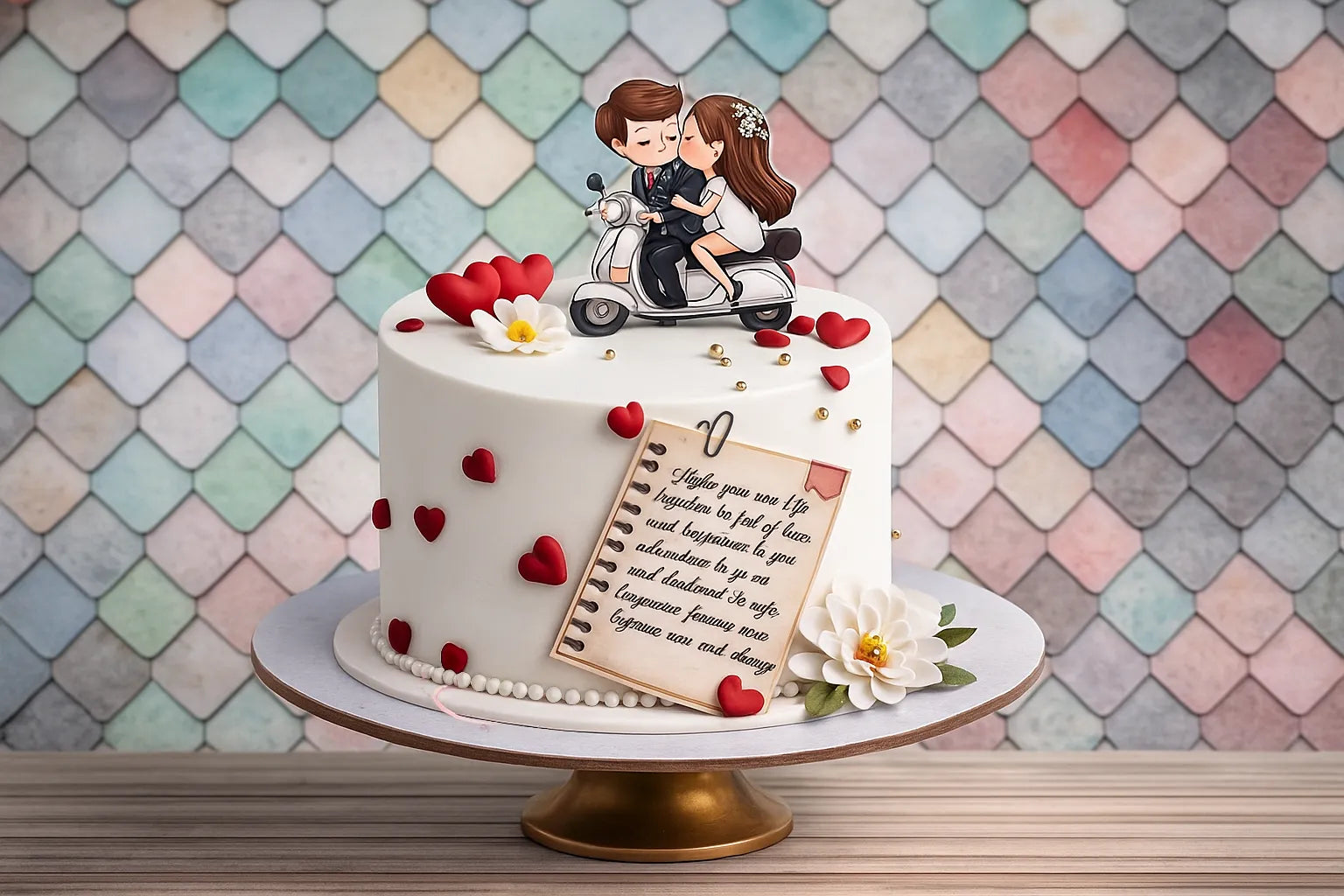 Anniversary Pure Love Signature Cake — eggless anniversary cake by The Baking Kaur, Meerut