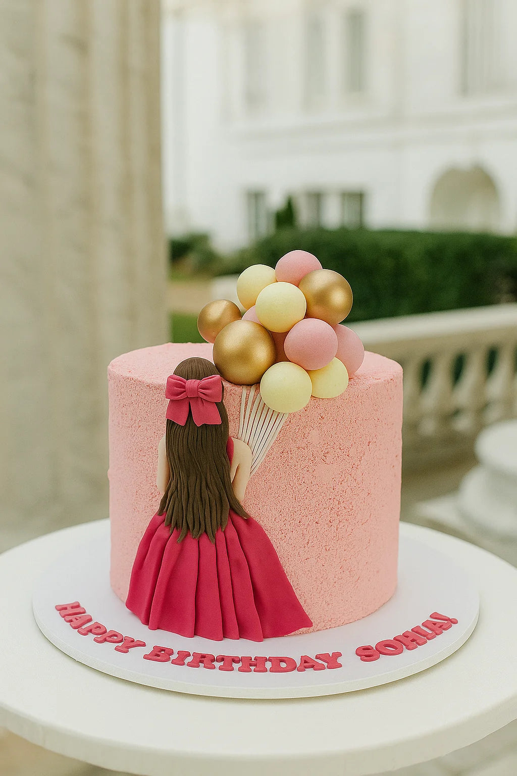 Royal Girl Baby First Birthday Cake