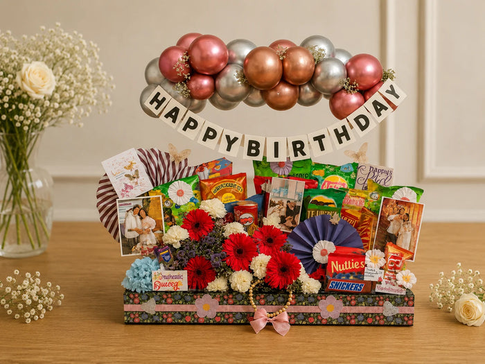 Grand Birthday Balloon & Floral Celebration Hamper