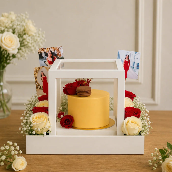 Golden Elegance & Personal Memory Rose Hamper