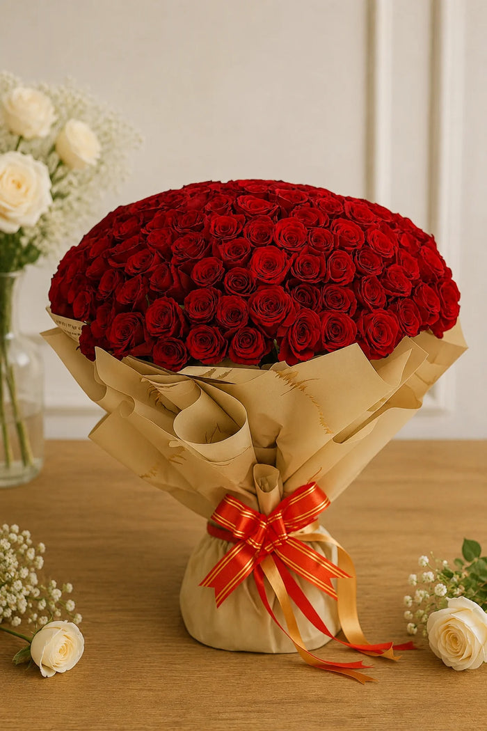 Royal Red Rose Floral Opulence Grand Bouquet