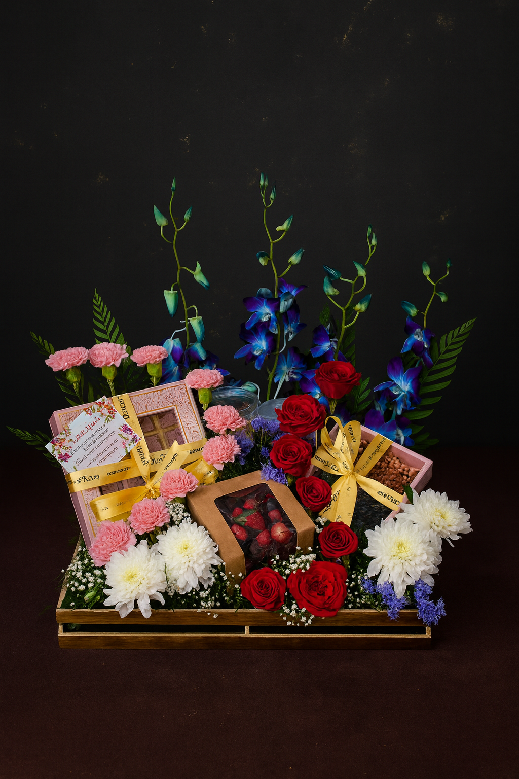 Luxurious, curated, freshly baked, premium - The Baking Kaur – The Blush Box Hamper, 100% Eggless, 2–4 hour express delive…