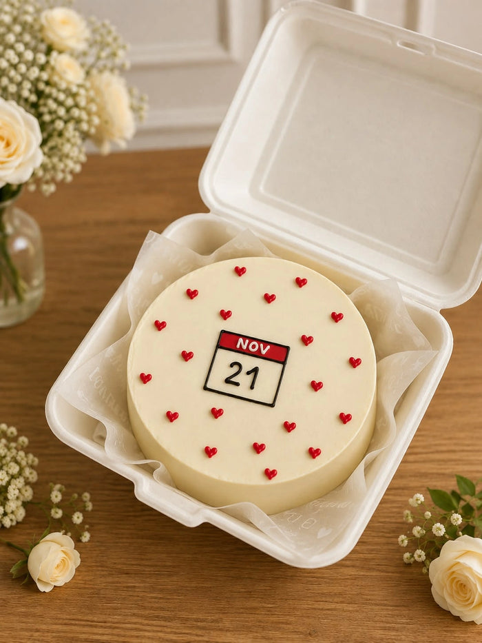 Calendar Date Keepsake Bento Cake