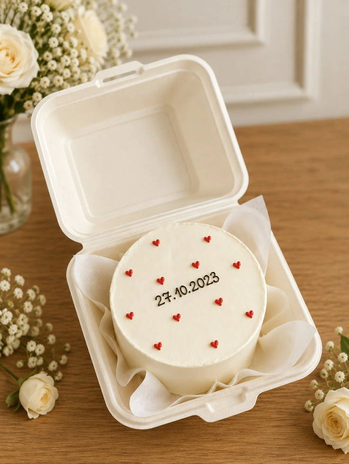 Date Keepsake Anniversary Bento Cake