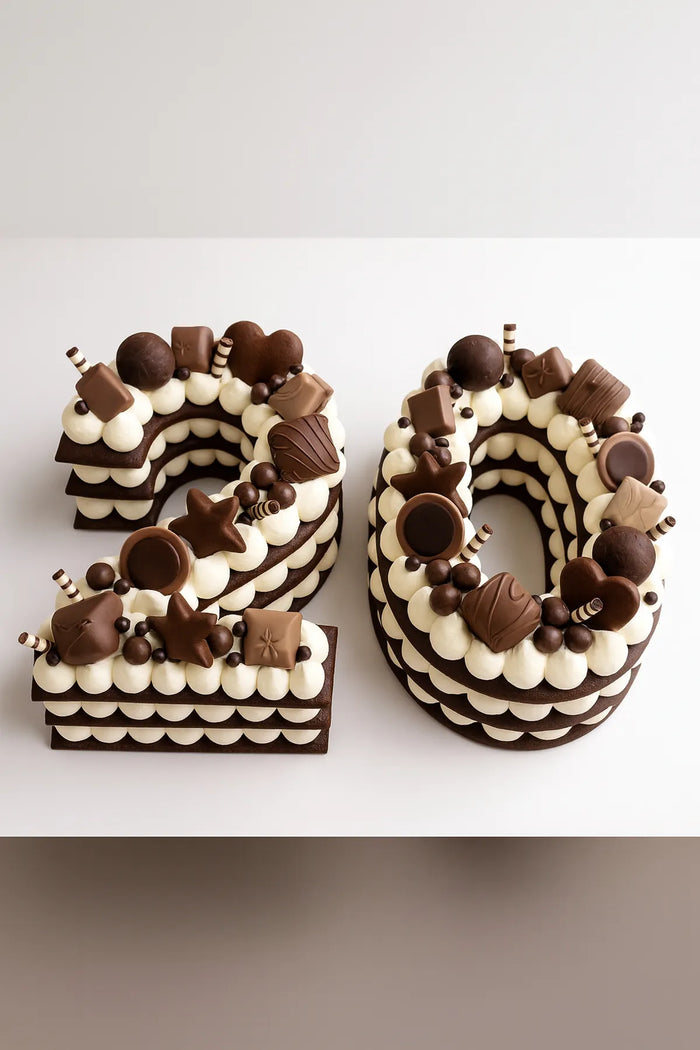 Alphabet and Number Theme Birthday Cake