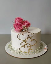 Heart and Rose Designer Cake