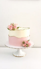 Pink Flower Faultline Designer Cake