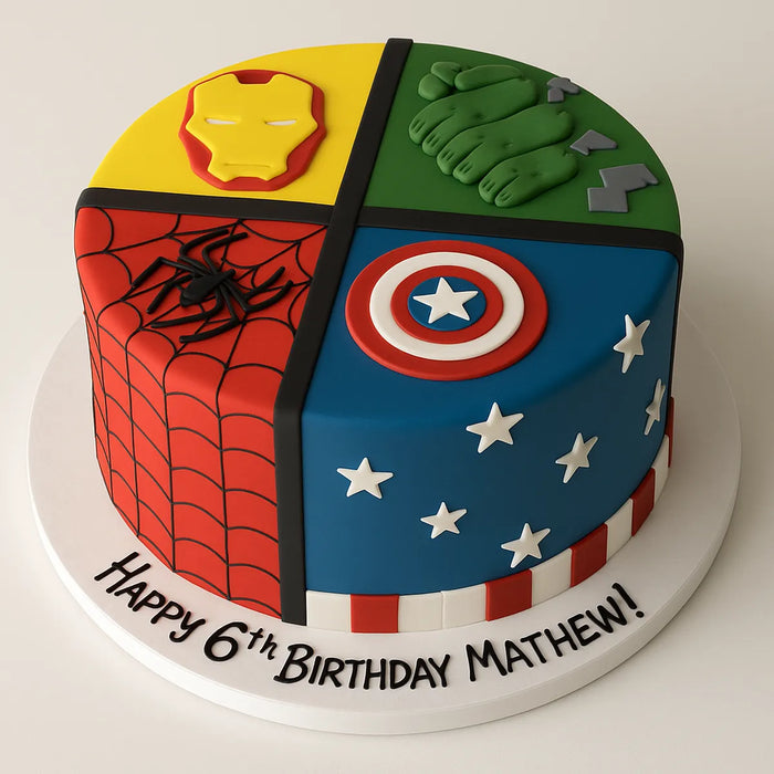 Avengers Logo Theme Cake