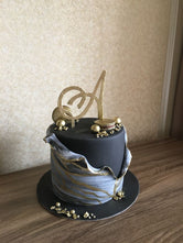 Exclusive Grey Golden Designer Cake