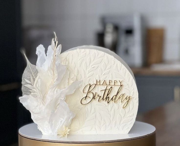 White Feather Designer Cake