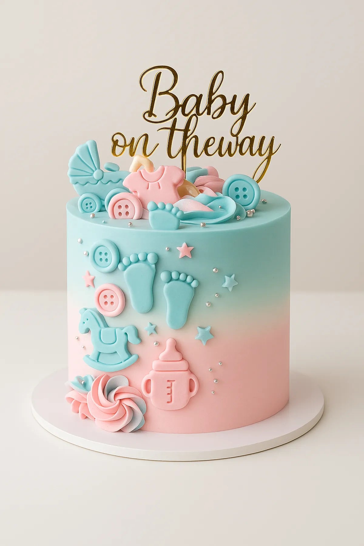Baby On Way Shower Cake in Meerut-The Baking Kaur