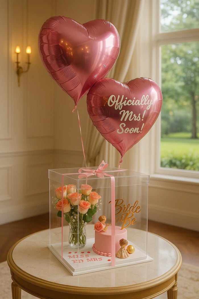 Birthday Delight Cake & Balloon Flower Hamper
