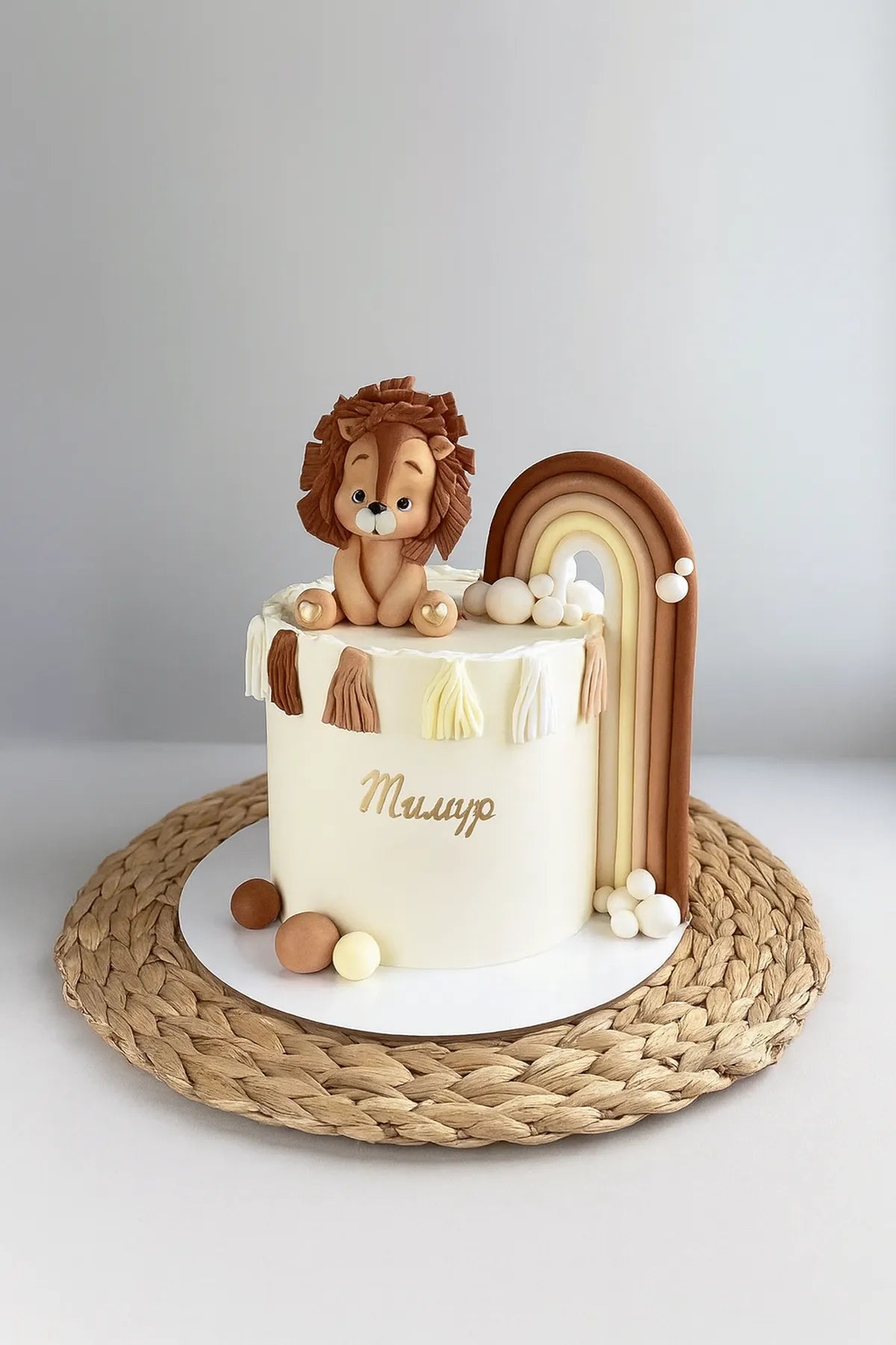 Boho Lion Jungle Theme Cake in Meerut-The Baking Kaur