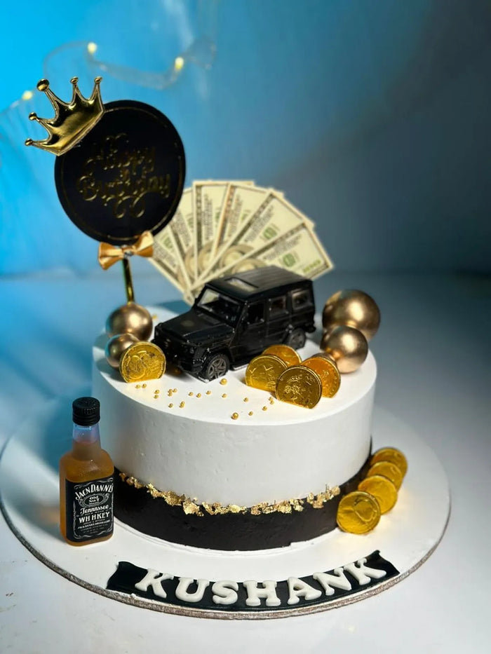 Car Wine Designer Cake