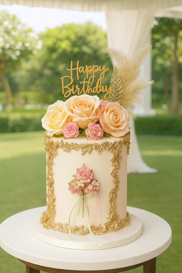 Celebrating Us Anniversary Cake