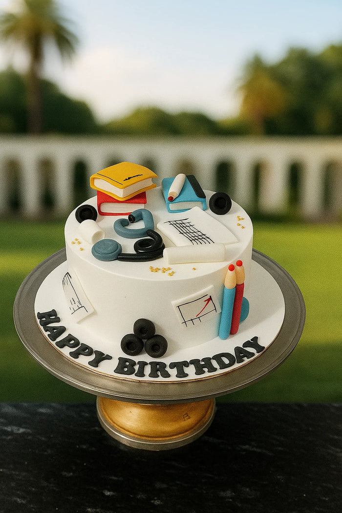 Chartered Accountant Theme Birthday Cake