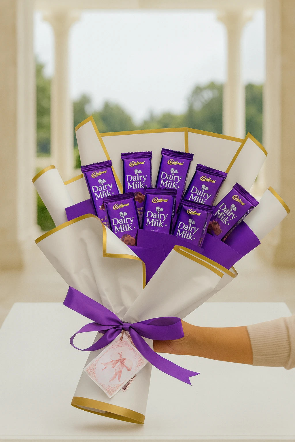 Colorful Birthday Cake & Balloons Flower Hamper