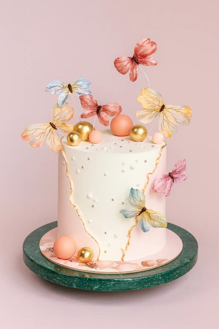 Colorful Butterfly Birthday Cake