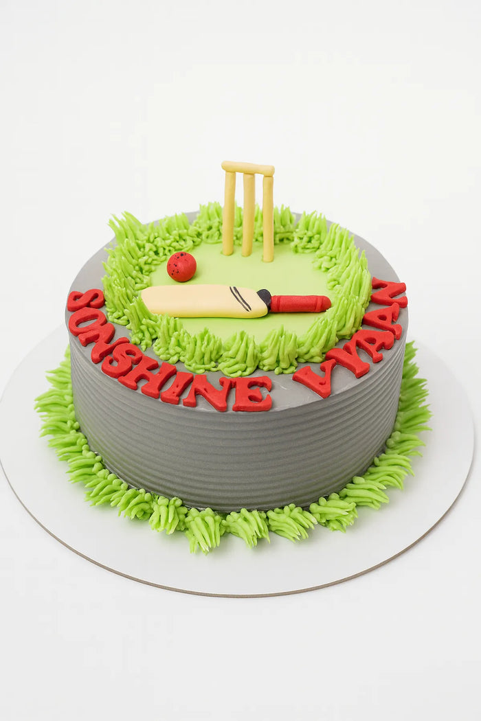 Cricket Bat and Ball Cake