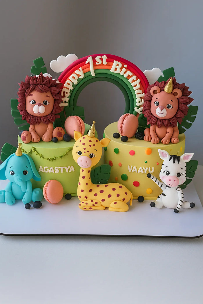 Custom Animal Theme Cake