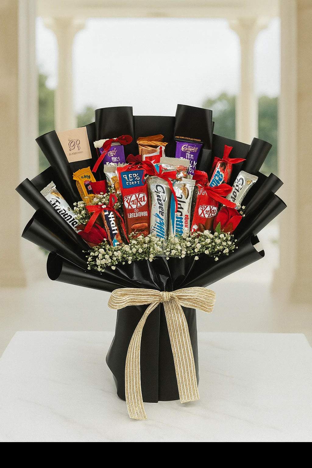 Date Night Cake Flowers & Balloon Hamper