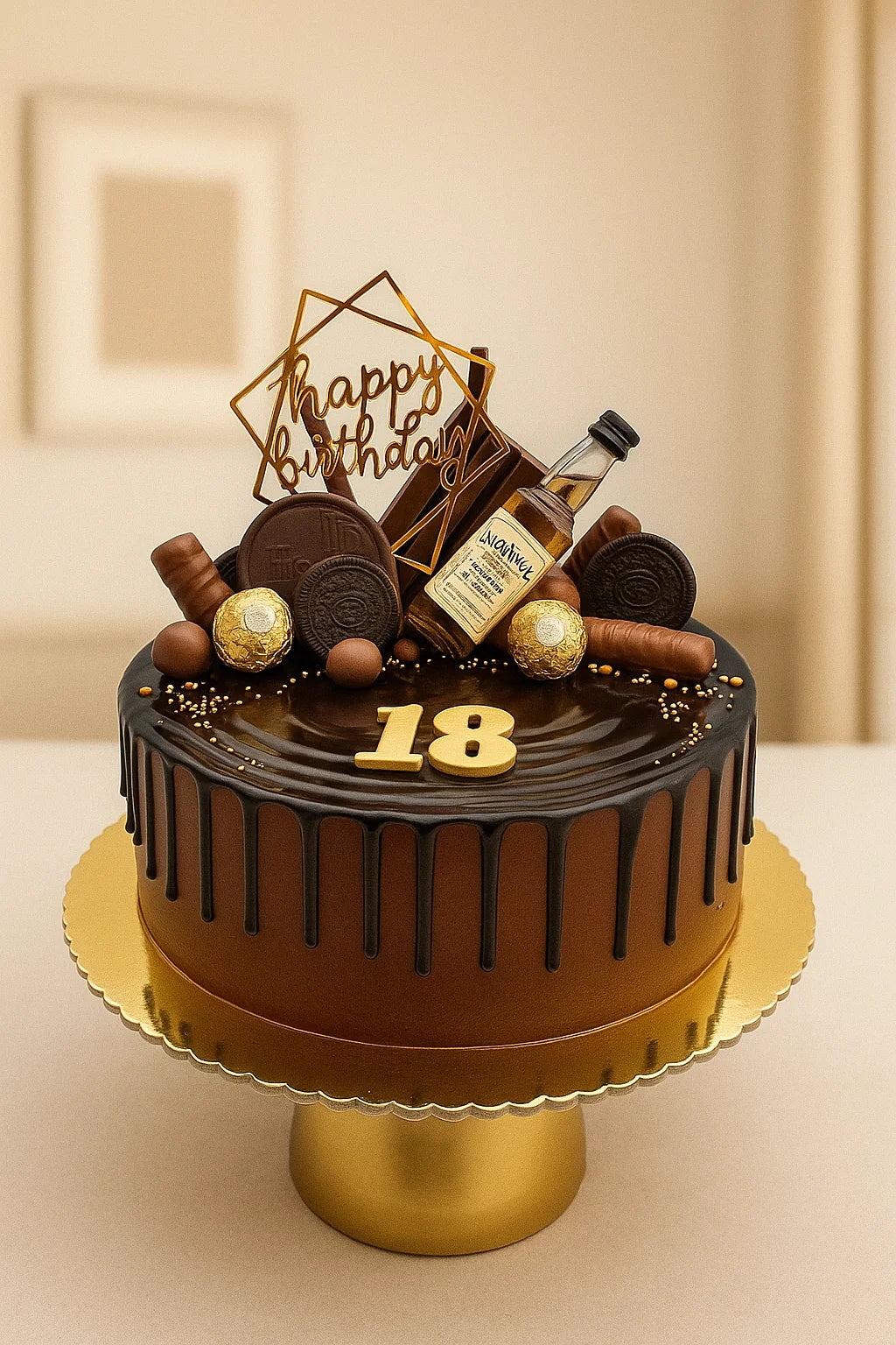 Elegant Romantic Birthday Cake