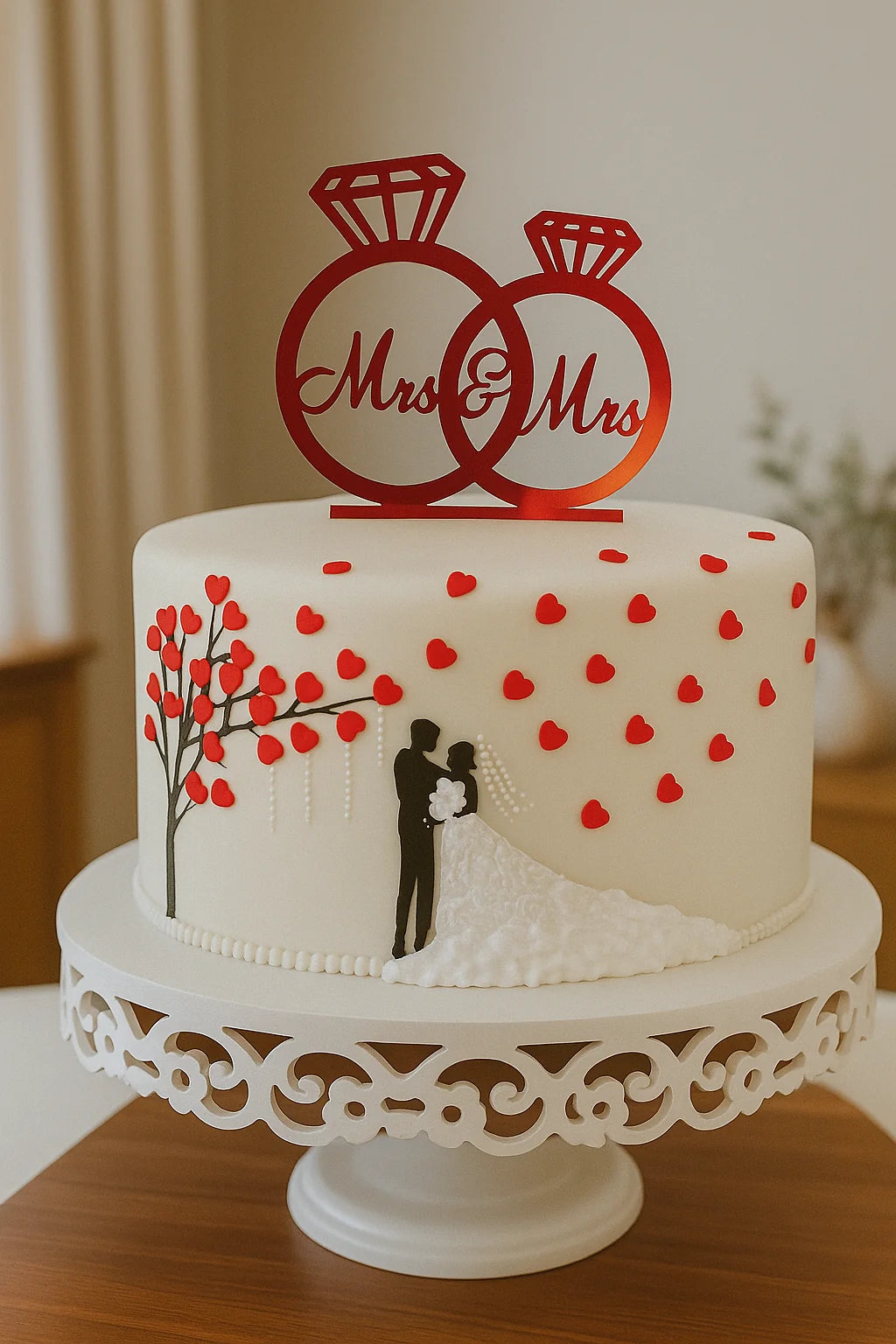Eternal Couple Anniversary Cake in Meerut-The Baking Kaur