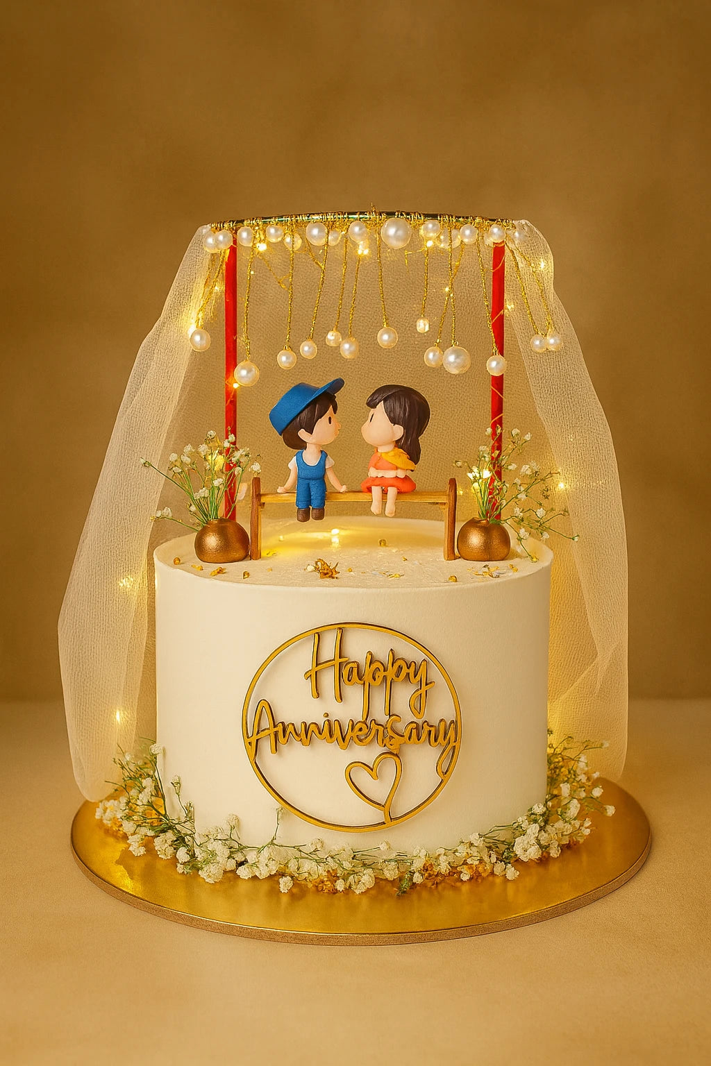 Eternal Story Anniversary Cake in Meerut-The Baking Kaur