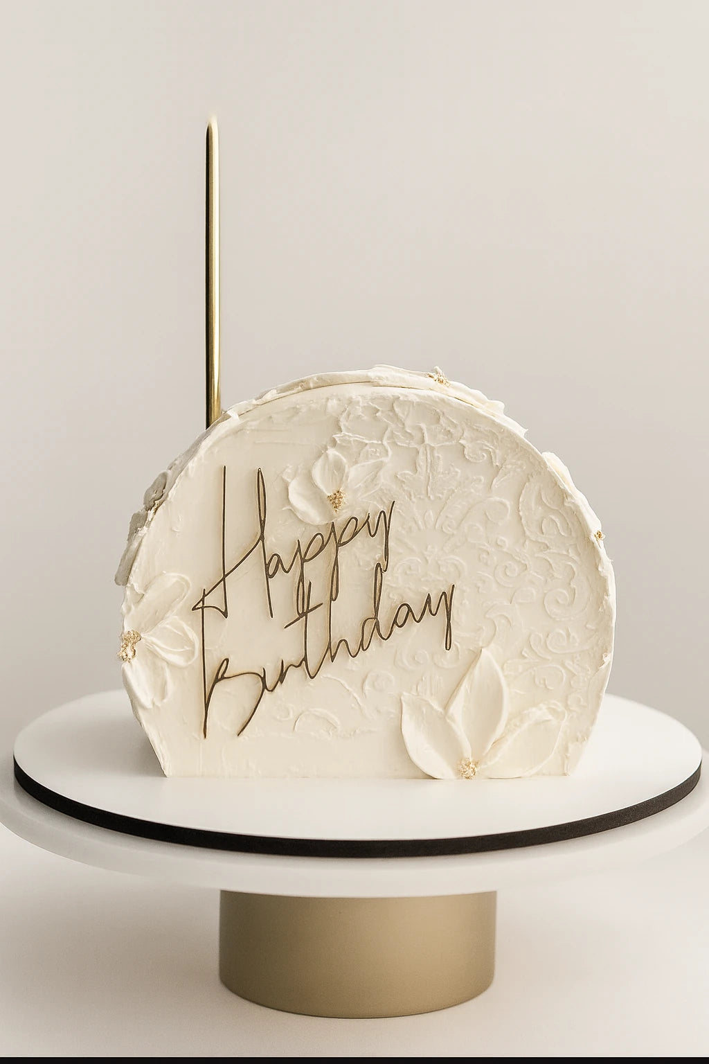 Eternal Wish birthday cake by The Baking Kaur, Meerut – elegant floral-inspired design.