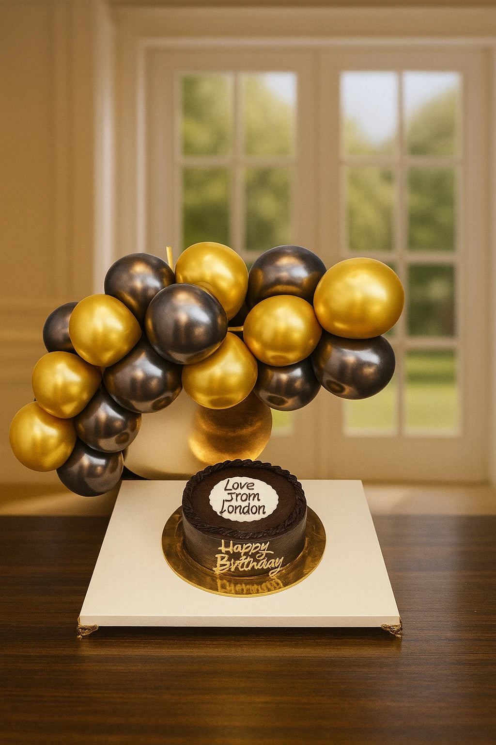 Everyday Joy Cake Flowers Balloon Combo